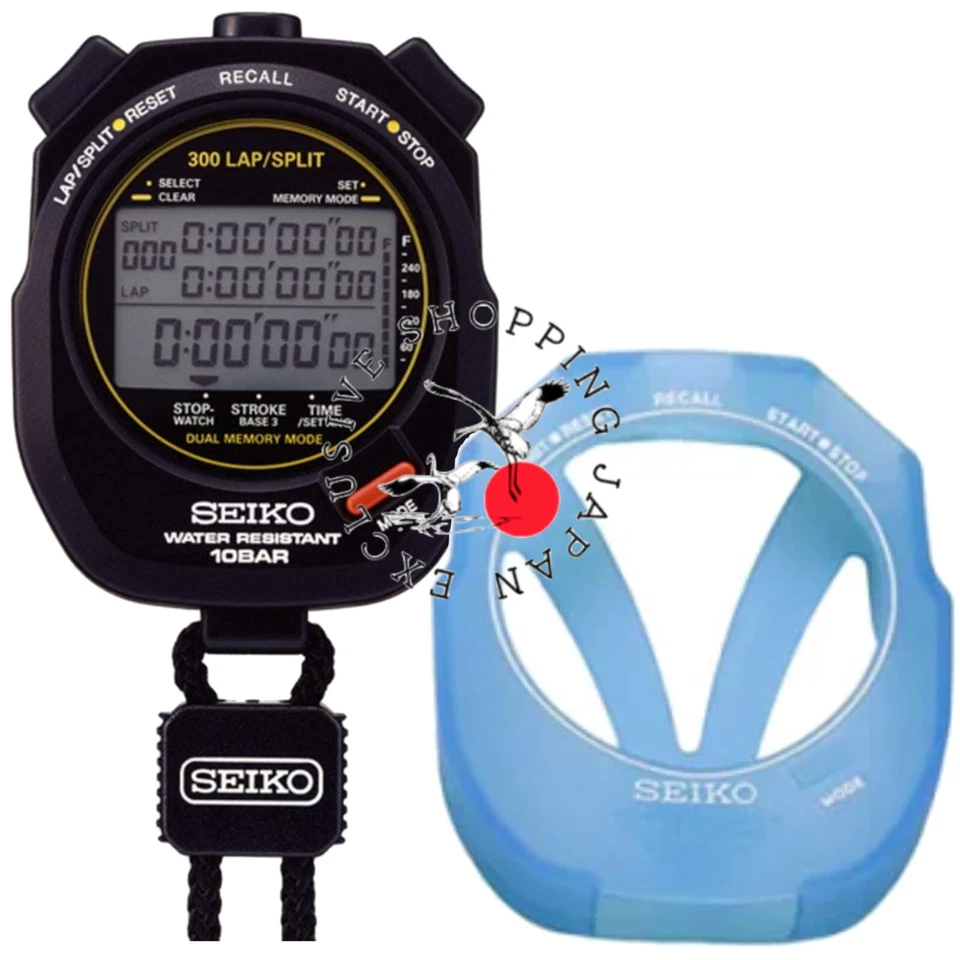 Cronómetro digital Seiko Swimming Master SVAS009 estuche de silicona cronómetro temporizador Foto 1 de 3