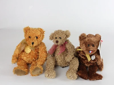 X 3 Vintage TY Beanie Teddy Bears Fifa 2002 World Cup France & 100th Anniversary - Image 1 of 4