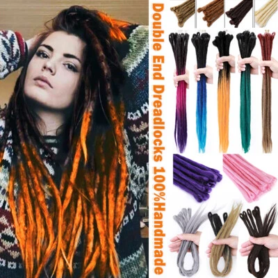 Extensões Dreadlock de extremidade única como cabelo humano feitas à mão crochê locs trançando EUA - Imagem 1 de 4