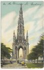 Edinburgh; Scott&#39;s Monument PPC By GD&amp;D, To R Spero, Pretoria, c 1905