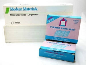 2x10oz Boxes Pyramid Handi-Wax & 1x Box Utility Wax Strips-75 Large White. NEW. - Picture 1 of 1