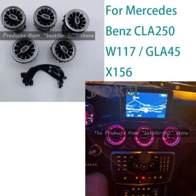 Luz de ambiente para Mercedes Benz CLA250 W117 / GLA45 X156 interior salpicadero ventilaciones de aire Foto 1 de 4
