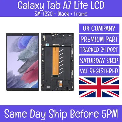 DAVE-TECH Samsung Galaxy Tab A7 Lite SM-T220 LCD Display Digitizer Assembly+Frame BLK/WHT