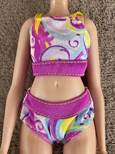 Steffi My Scene Barbie Doll Clothes Bikini Swimsuit Purple - Picture 1 of 2