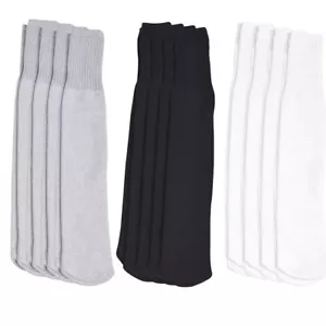 4 Pairs Athletic Thick socks Calf / Knee High Men's Tube Socks White Black Gray - Picture 1 of 2