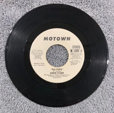 Edwin Starr, Big Papa (Stereo & Mono), 7" 45rpm, 1974 Promo - Image 1 of 2