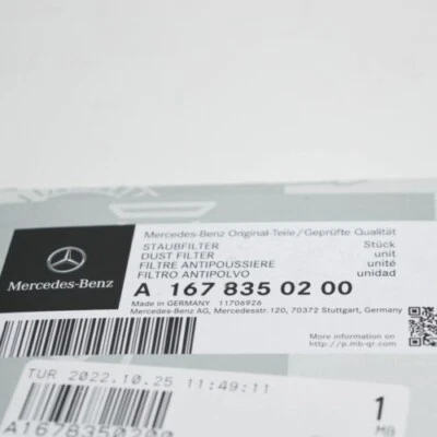  MERCEDES BENZ CABIN FILTER A1678350200 20-UP GLE W167 - Image 1 of 2