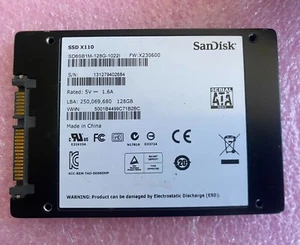 SanDisk X110 128GB 2.5" Internal SSD SD6SB1M-128G-1022I SATA 6Gbps - Picture 1 of 2