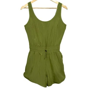 Abercrombie & Fitch Green Elastic Sleeveless Athletic Utility Romper Size Small - Picture 1 of 6