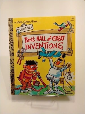 LITTLE GOLDEN BOOK SESAME STREET BERT'S HALL GREAT INVENTIONS Vintage - Image 1 of 4