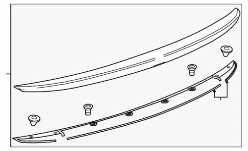 Genuine GM 2011-2016 Chevrolet Cruze Primed Rear Spoiler Assembly 95404355 - Изображение 1 из 2