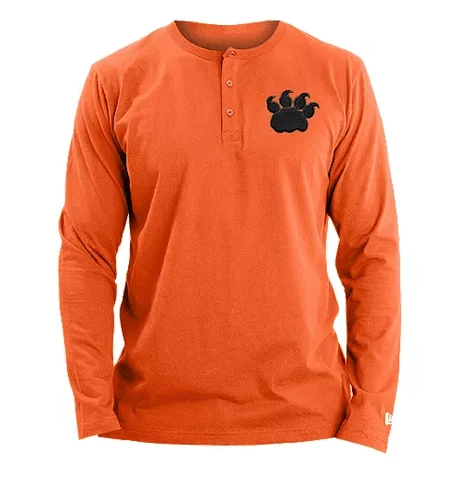 Unused CFL BC Lions New Era Henley Paw Nature Orange Shirt Men's medium Cover