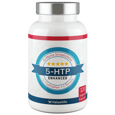5-HTP ENHANCED: 180mg 5HTP aus Griffonia Simplicifolia - 120 Kapseln VALUELIFE