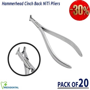 Alicates Cinchback Cabeza de martillo NiTi Alicates de alambre Ortodoncista Odontología paquete de 20 - Imagen 1 de 4