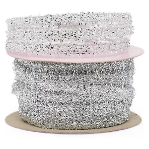 Silver Metallic Mini Tinsel Cord - 1/4" Wide X 25 Yards (56171999) - Picture 1 of 2
