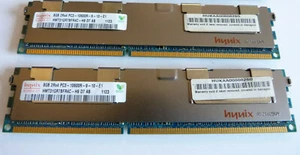 2x 8GB Hynix HMT31GR7BFR4C-H9 D7 AB 16GB DDR3 1333MHz PC3-10600R ECC Server RAM  - Bild 1 von 2