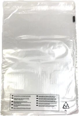 FBA BAGS Self Seal Clear 10 Language Suffocation Warning Poly Packing Bags FBA 45 Micron