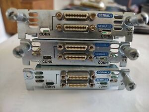 Lot of 3 Cisco WIC-2T Dual Port Serial WAN WIC Card for 1700 2600 3600 Routers