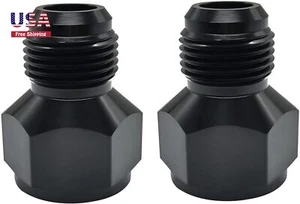 10AN Female to 6AN Male Flare Reducer Adapter Fuel Hose Fittings Aluminum Black - Imagen 1 de 5