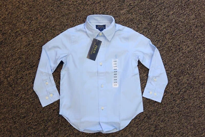 New Polo Ralph Lauren Little Boy's Long Sleeve Dress Shirt - 3 / 3T - Elite Blue - Image 1 of 4
