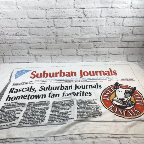 River City Rascals White Baseball Towel Frontier League O Fallon Mo Cover