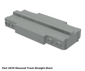 Lego 1x 2670 Monorail Short Straight Short Straight 6990 6991 6399 Track Vf/Nm