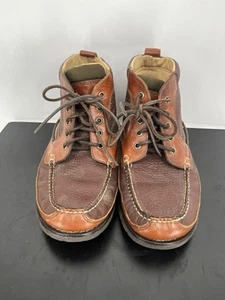 LL Bean Allagash Bison Leather Chukka Boots Brown Mens Size 11 - Picture 1 of 8
