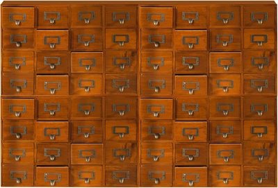 Huge 64-Drawer Wooden Storage Box Traditional Apothecary Curio Cabinet in Vintag - Image 1 of 4
