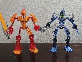 BIONICLE GLATORIAN- Ackar 8985, Kiina 8987 NO CRACKS (Incomplete)
