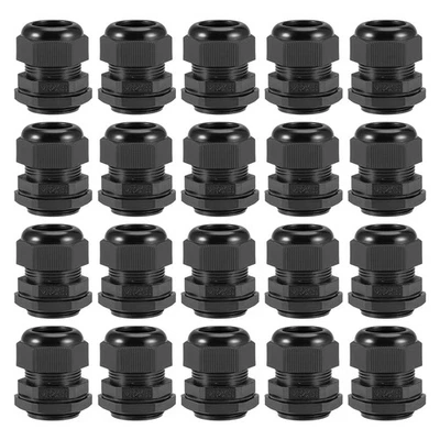 M32x1.5 Passacavo 16mm-21mm Filo Foro Impermeabile Nylon Giunto Nero 20pz - Imagen 1 de 4