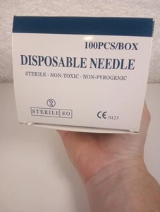 Sterile EO  Sterile Disposable Injection Needles Lab/Dis 100 pac New - Picture 1 of 5