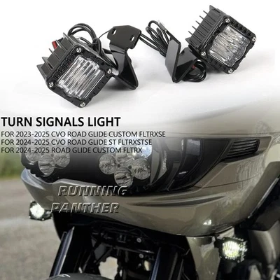 Señales de giro delanteras para motocicleta CVO Road Glide ST FLTRXSTSE luz LED de funcionamiento Foto 1 de 4