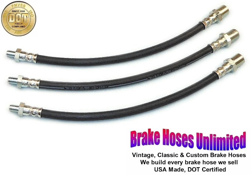 КОМПЛЕКТ ТОРМОЗНЫХ ШЛАНГОВ Fiat серия 1400, 1950 1951 1952 1953 1954 1955 - Изображение 1 из 2