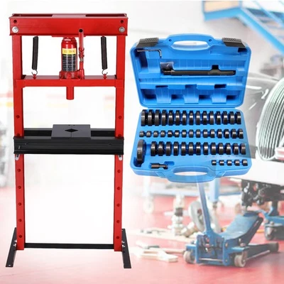 Werkstattpresse 12T Hydraulikpresse + Radlager Druckstück Montagescheiben Press - Bild 1 von 4