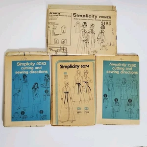Konvolut 4 Vintage 60er Jahre Simplicity Schnittmuster Nachthemden Kleider Damen - Bild 1 von 10
