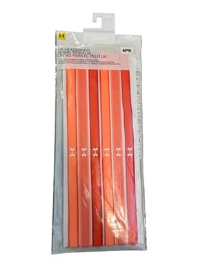 Diademas antideslizantes Under Armour 6 piezas naranja y rojo para mujer cabello elástico ajustable Foto 1 de 4