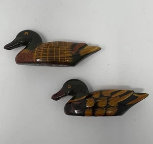 Feng Shui Mandarin Ducks Pair Set For Happy Married Life Gift Decor Faux Bois - Picture 1 of 6