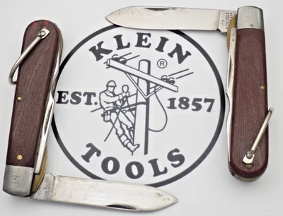 Vintage KLEIN TOOLS Electrician’s Knives - TL29 Style – Lot of Two – USA Made - Image 1 of 4