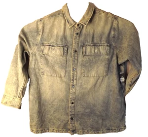 No Boundaries Denim JACKET Men’s Distressed Look Light Blue Jean Coat Sz 3XL NEW - Picture 1 of 11