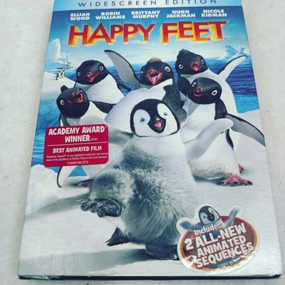 Brand NEW  Happy Feet  Robin Williams  Elijah Wood Nicole Kidman 2007 DVD SEALED - Image 1 of 3