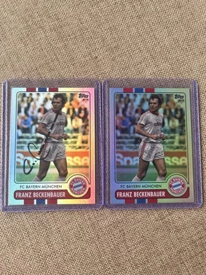 Franz Beckenbauer Topps 2 Karten 1 mit Original Autogramm vom Kaiser - Bild 1 von 2