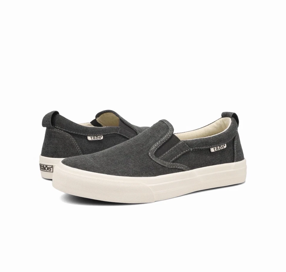 Zapatillas sin cordones de lona Taos “Rubber Soul” - lavado carbón (ligeramente usadas) Foto 1 de 4