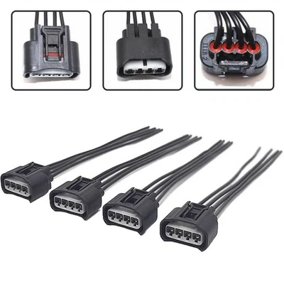 4X Ignition Coils Connector Plug Harness For Lexus Toyota Camry RAV4 3046640711 - Image 1 of 4
