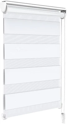 ® Tenda a Rullo Doppia Strato Oscurante Giorno E Notte, Catenella Laterale, Band - Immagine 1 di 4