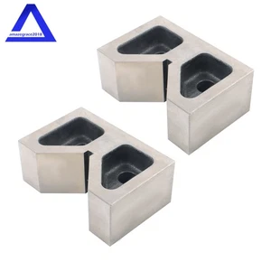 High Quality 4" × 1-5/8" × 2-5/8" Cast Iron V-Block 1 Pair Ground 90 Degree - Picture 1 of 12