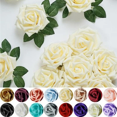 24 pcs 5" Foam Rose Flowers Stems Wedding Party DIY Events Decorations Supplies - Image 1 of 2