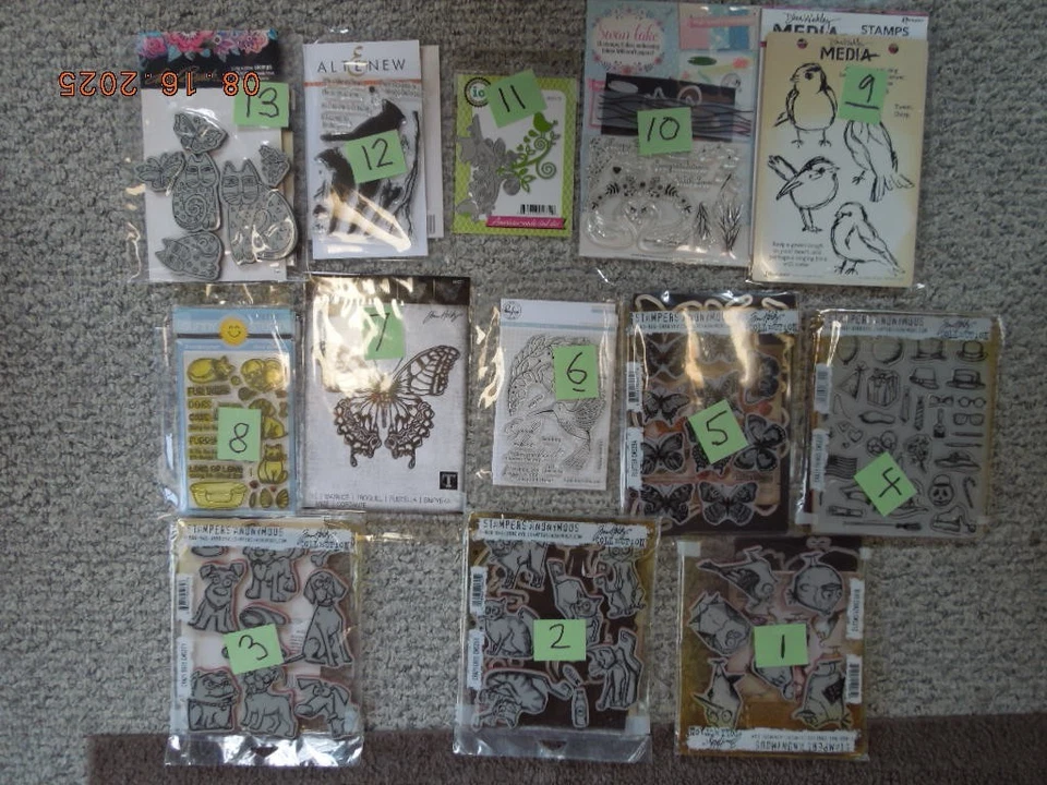 05 LOTE DE 6 SELLOS TIM HOLTZ Y OTROS TROQUELES TÚ ELIGES ANIMALES MASCOTAS Foto 1 de 1