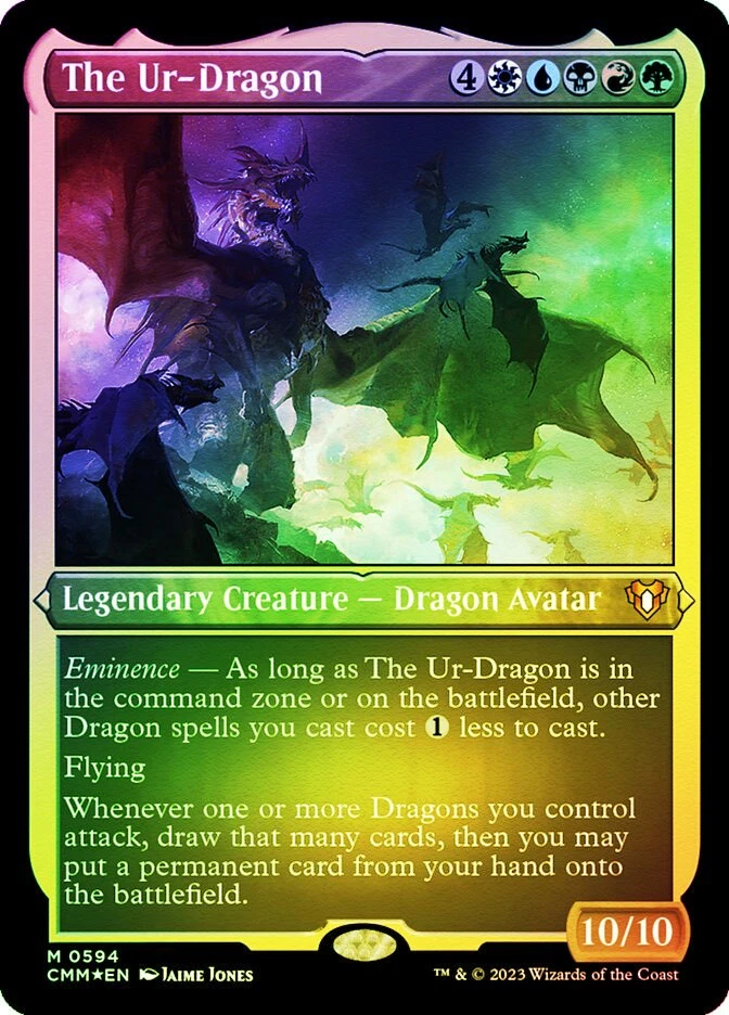 MTG FOIL ETCHED The Ur-Dragon  - Commander Masters #594 - Image 1 of 1