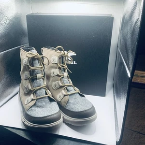 SOREL EXPLORER II JOAN wasserdichte WP DAMEN-WINTERSTIEFEL taupe GRÖSSE 9 NEU! Leder - Bild 1 von 15