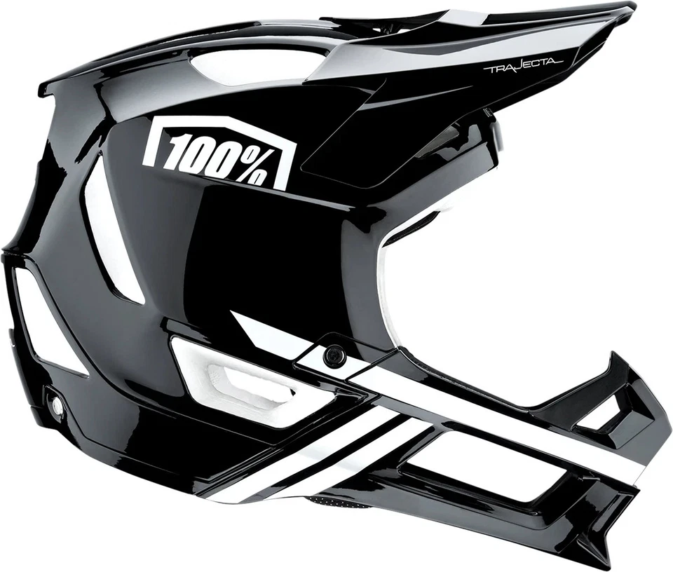 100% Trajecta Helmet with Fidlock - Black/White Large, Full Face Enduro - Image 1 of 1